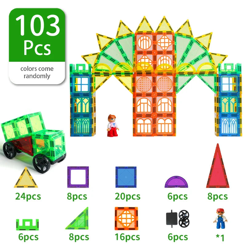 Jeu de construction magnétique éducatif STEM pour enfants