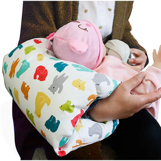 Pure Cotton Multi-Purpose Breastfeeding Arm Pillow with Detachable Core