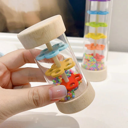 Montessori Rain Stick – Rainbow Sensory Rattle for Kids