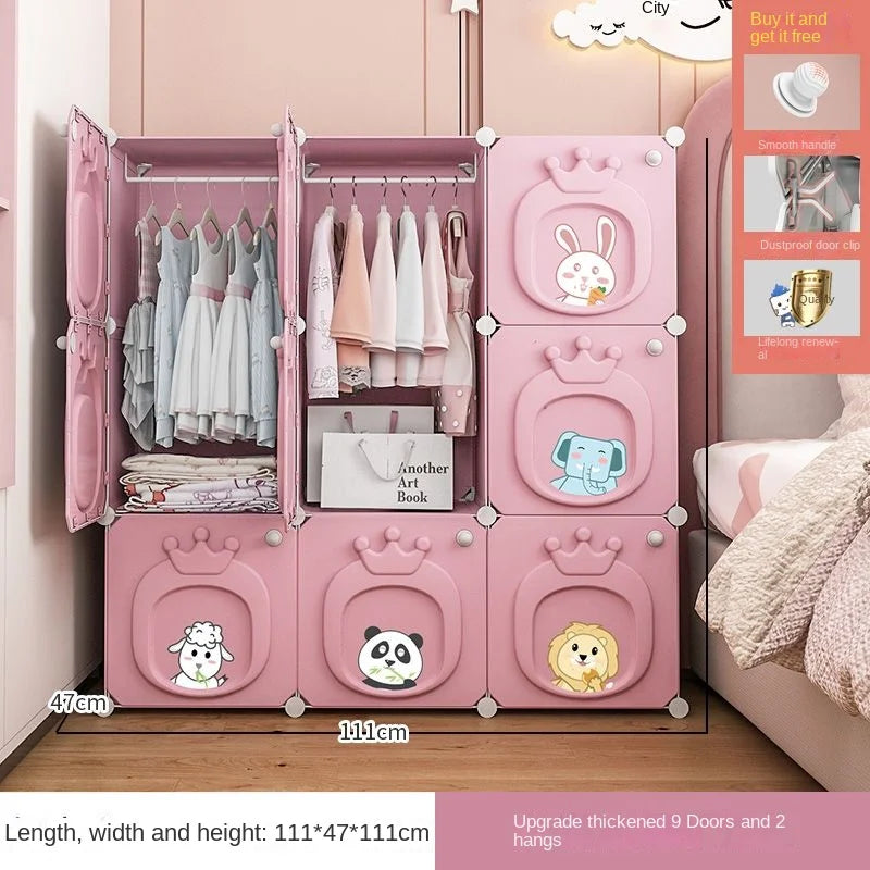 Armoire moderne pour enfants – Placard et rangement pliables en plastique