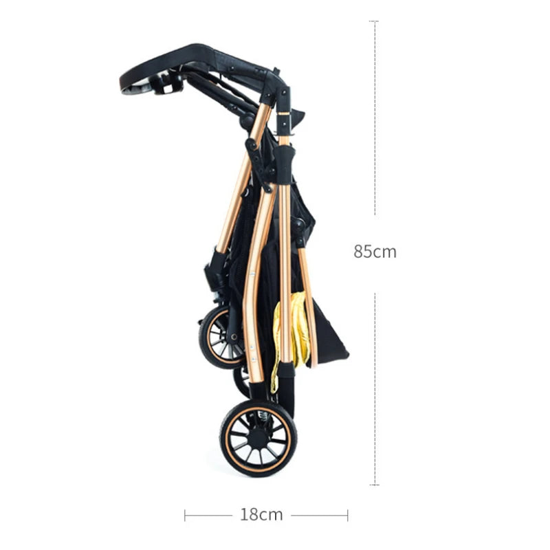 Poussette bébé pliable, légère et réversible – Poussette portable à vue dégagée