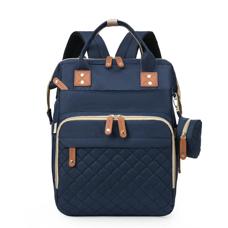 Sac à dos 35 L pour maman – Lit pliant, imperméable, chargement USB et sangle pour poussette
