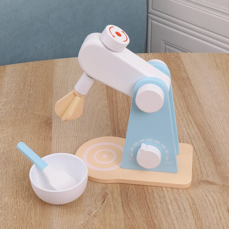 Wooden Toy Mixer – Pretend Kitchen Fun!