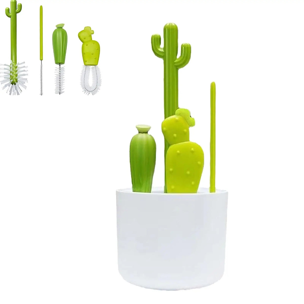 actus Baby Bottle Brush Set | 4-Piece Cleaning Kit for Bottles & Straws