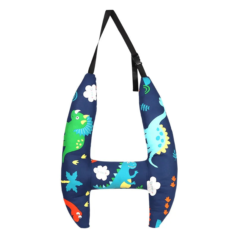 Cuion Kids Car Headrest Pillow | Neck & Sleep Support | Soft Wool Filling | Long Travel