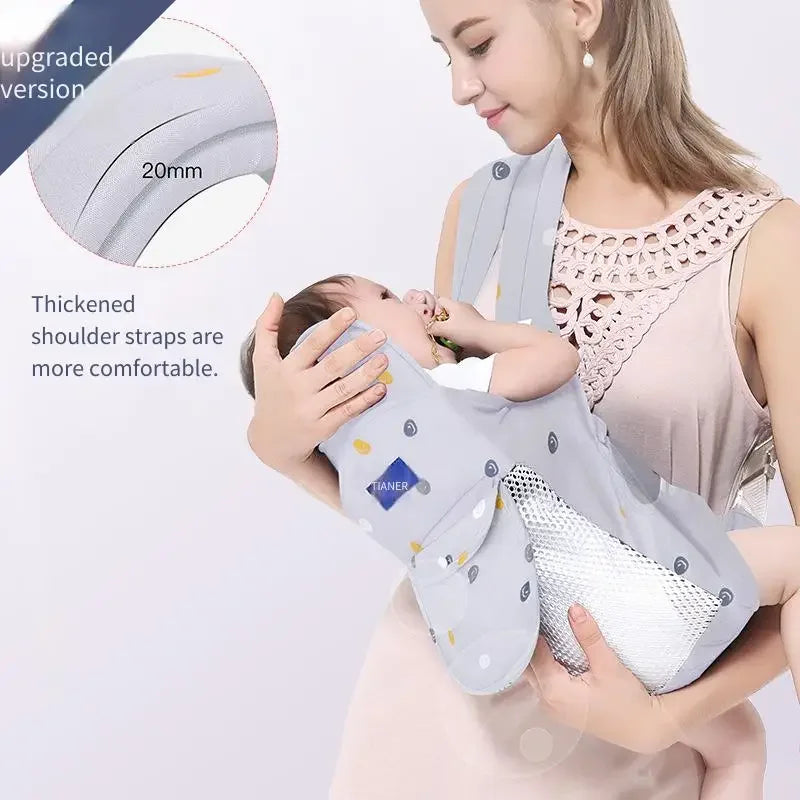 Écharpe de portage traditionnelle en coton pour bébé – Portage ventral et dorsal