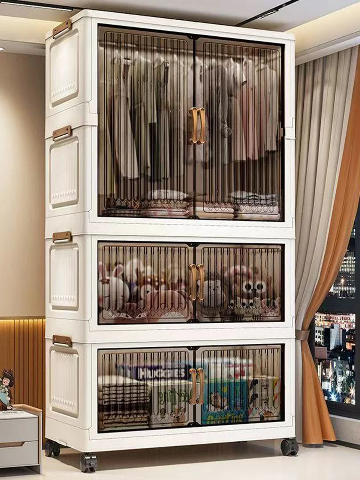 Home Storage Cabinet – Foldable Wardrobe Organizer