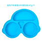 Assiette à ventouse en silicone pour bébé – Bol avec visage souriant