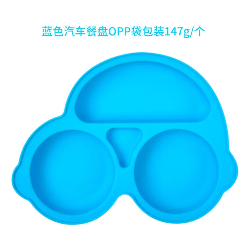 Assiette à ventouse en silicone pour bébé – Bol avec visage souriant