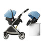 Luxury High-View Baby Stroller – Egg-Shaped Seat, One-Hand Recline, Compact Pram