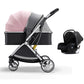 Poussette bébé 3 en 1 de luxe – Position assise et allongée, poussette de voyage portable