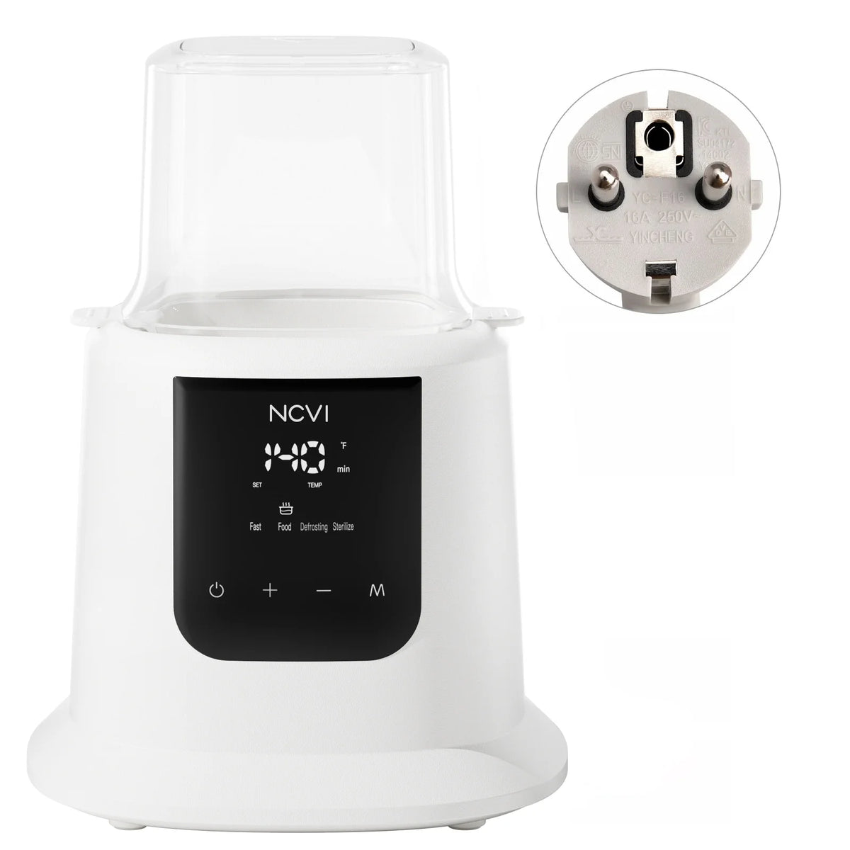 NCVI Bottle Warmer & Sterilizer | Rapid Heating with LCD Display & Timer