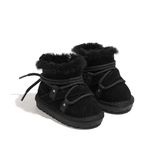 Baby Boys Girls 2024 Winter New Snow Boots 1-3 Years Old Padded Warm Baby Shoes Thickened Cotton Shoes