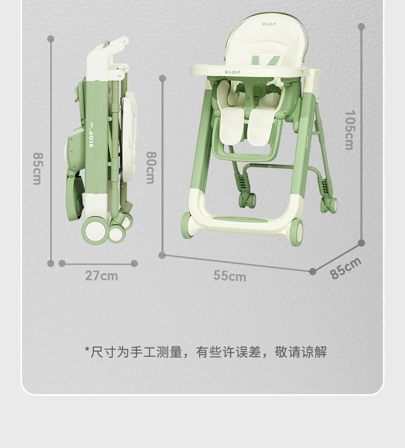 High-End Foldable Baby Highchair – Adjustable, Safe & Stable Dining Seat