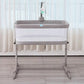 9-Height Adjustable Baby Crib – Bedside Co-Sleeper with Mattress