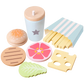 Ensemble d'aliments en bois pour jouer – Cuisinez et créez !