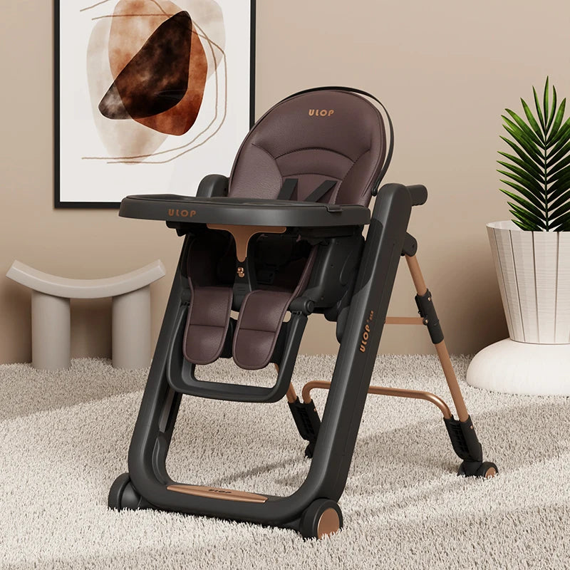 High-End Foldable Baby Highchair – Adjustable, Safe & Stable Dining Seat