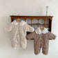 Grenouillère à col en dentelle douce – Tenue d'hiver chaude pour bébé