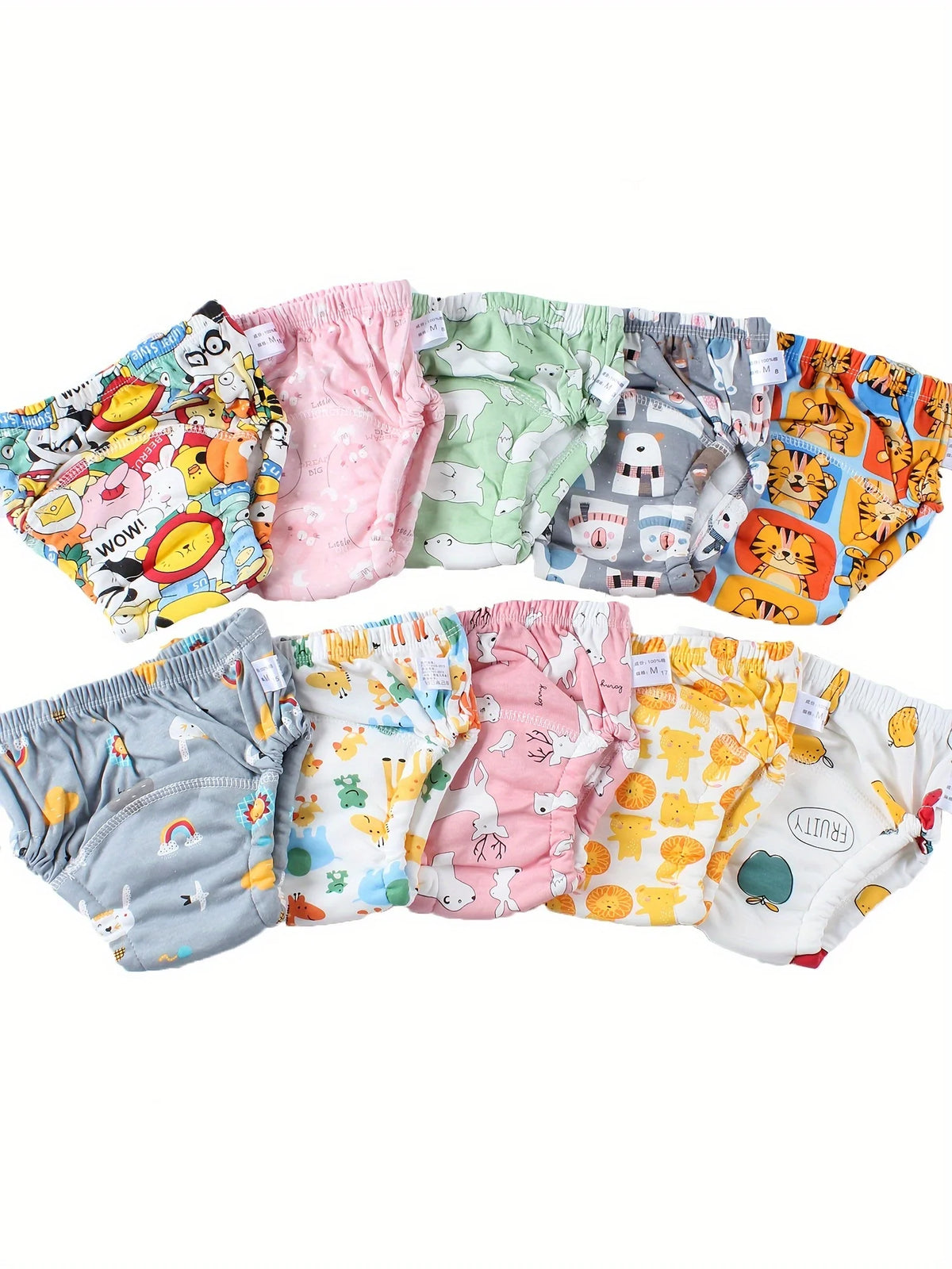 Lot de 11 culottes d'apprentissage pour bébé – Douces, lavables et parfaites pour l'apprentissage de la propreté