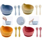 Toddler Meal Set – Non-Slip Silicone Bowl, Spoon & Fork