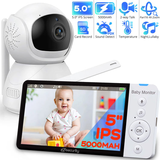 Baby Monitor with 2-Way Audio and PTZ Nanny Camera