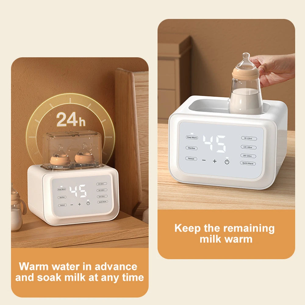 All-in-One Bottle Warmer & Sterilizer | Smart Timer for Milk & Baby Food