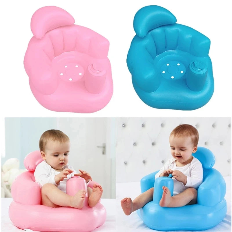 Bain et chaise longue gonflable pour bébé – Canapé souple et portable pour enfants