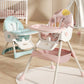 Chaise haute pliable pour bébé – Siège repas multifonction réglable