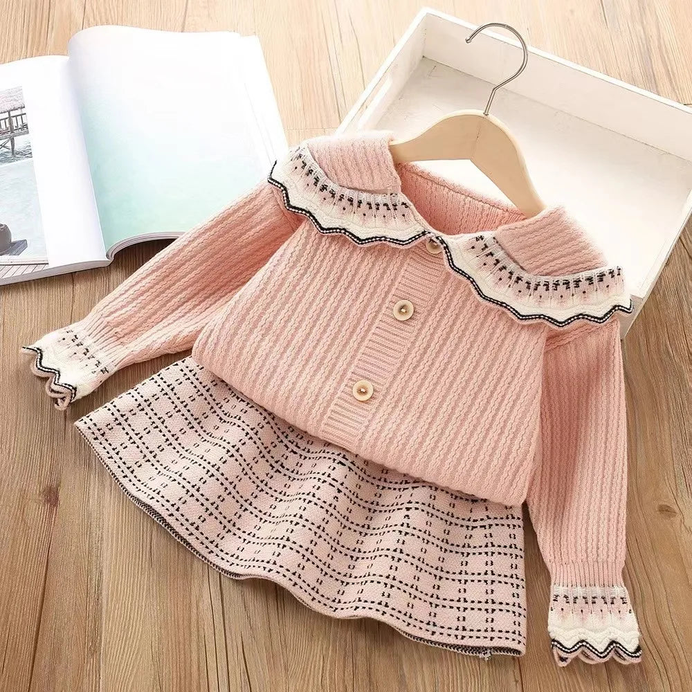 Christmas Knit Outfit for Baby Girls