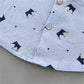 2-Piece Baby Summer Outfit – Crown Print Short Sleeve Top & Shorts Set