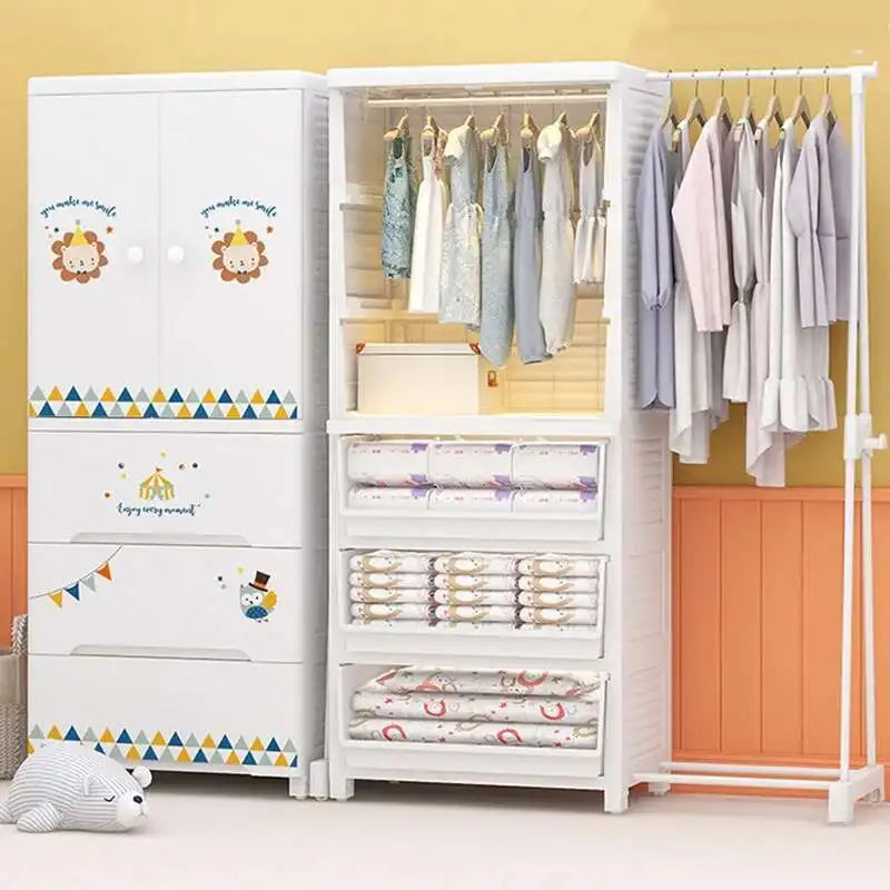 Kids Closet Storage – Plastic Cupboard for Home & Living Room