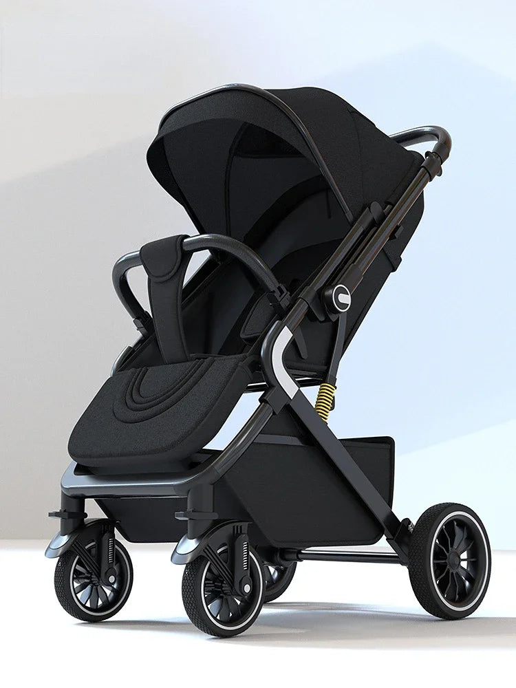 High Landscape Shock-Absorbing Baby Stroller – Foldable Travel Pram