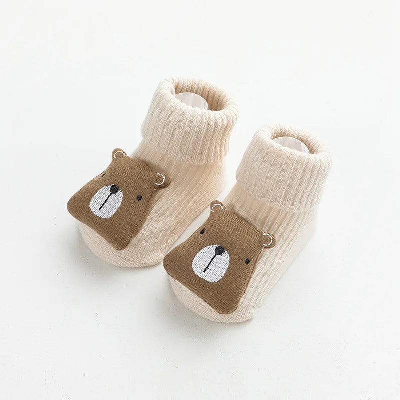 Chaussettes antidérapantes Kawaii à motifs animaux