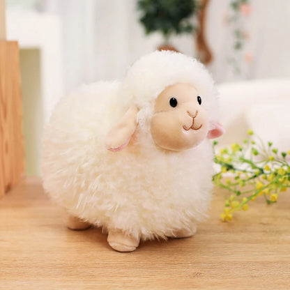 Mouton en peluche barbe à papa – Peluche alpaga douce pour enfants