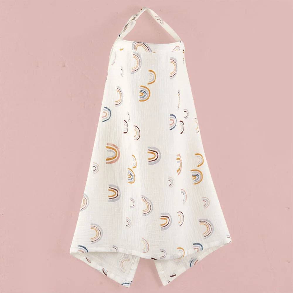 Breathable Muslin Nursing Apron – Privacy Cover for Mom & Baby Feeding