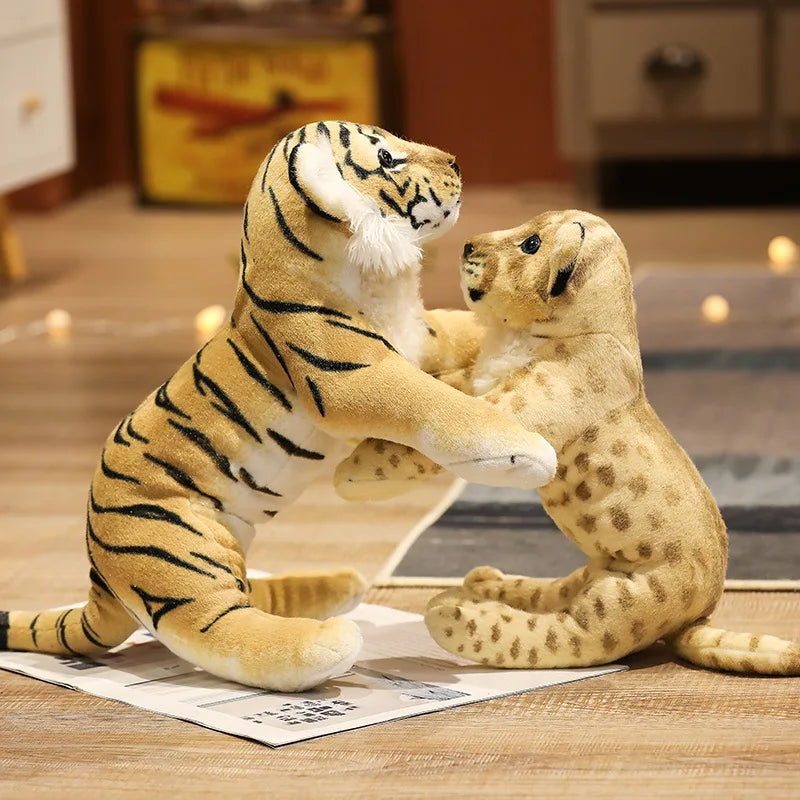 Peluche Lion, Tigre et Léopard – Jouet en peluche doux pour enfants