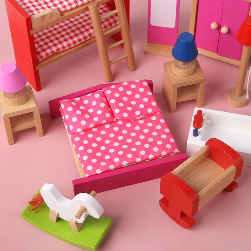 Mini meubles en bois – Amusez-vous dans la salle de jeux !