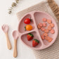 Children’s Silicone Tableware – BPA-Free Plate & Cutlery Set