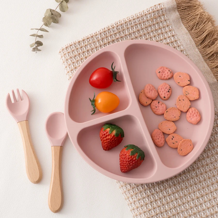 Children’s Silicone Tableware – BPA-Free Plate & Cutlery Set