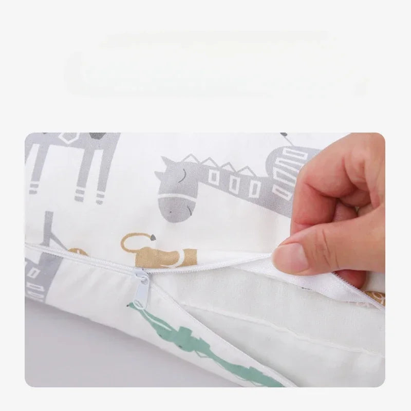 Pure Cotton Multi-Purpose Breastfeeding Arm Pillow with Detachable Core
