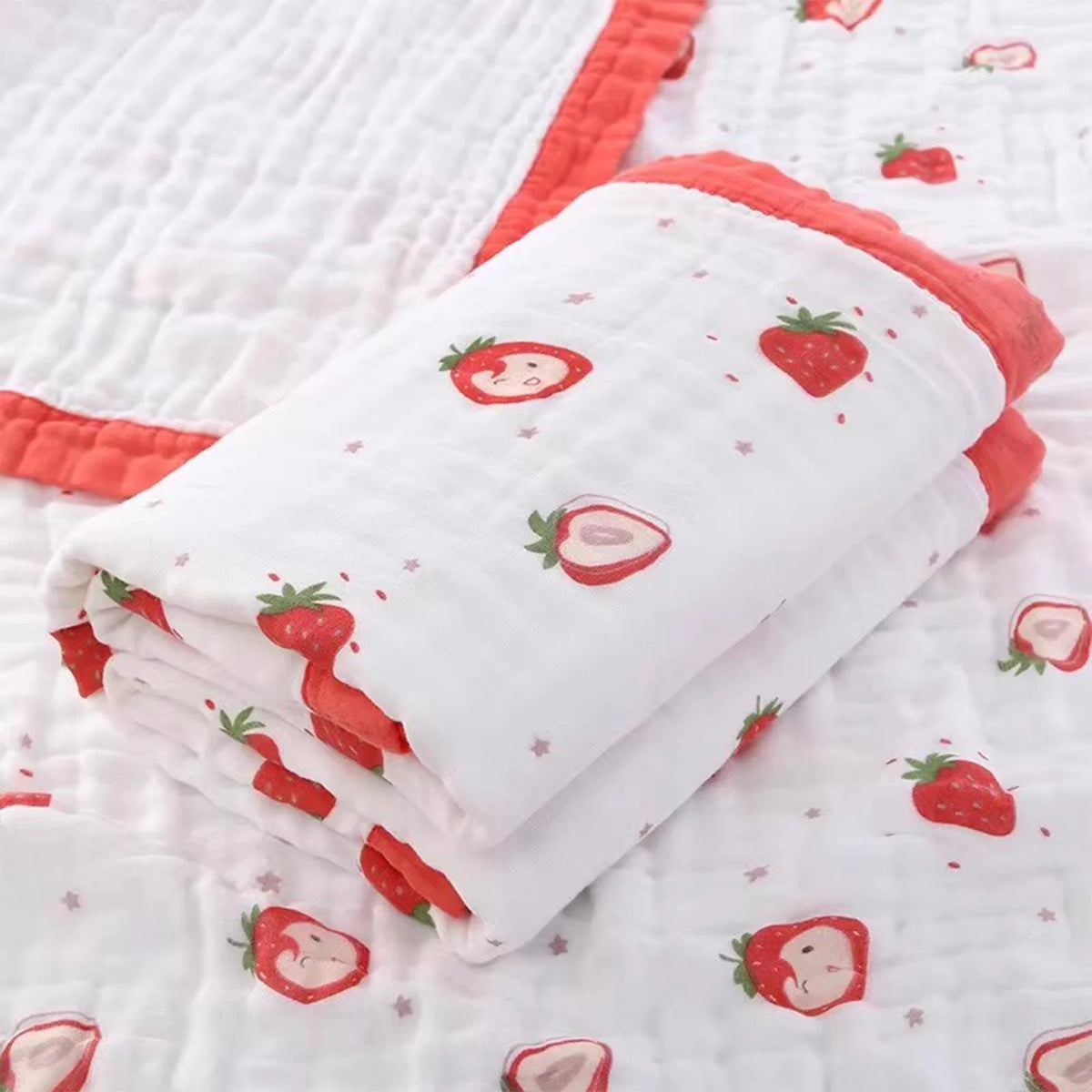Serviette bébé en gaze 6 épaisseurs – Coton ultra doux, 110×110 cm