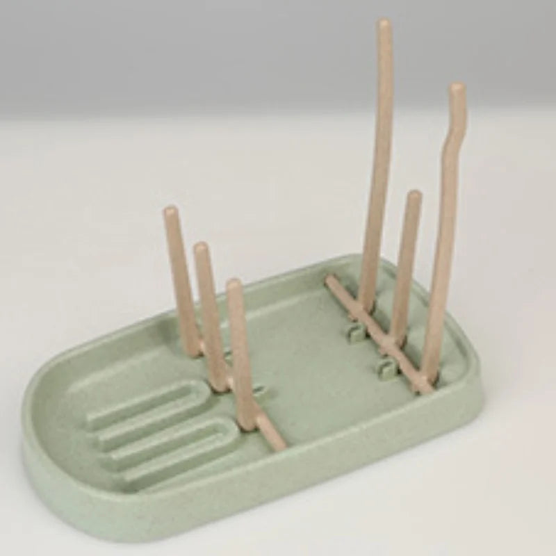 Baby Feeding Bottle Holder – Wheat Straw Drying & Storage Rack