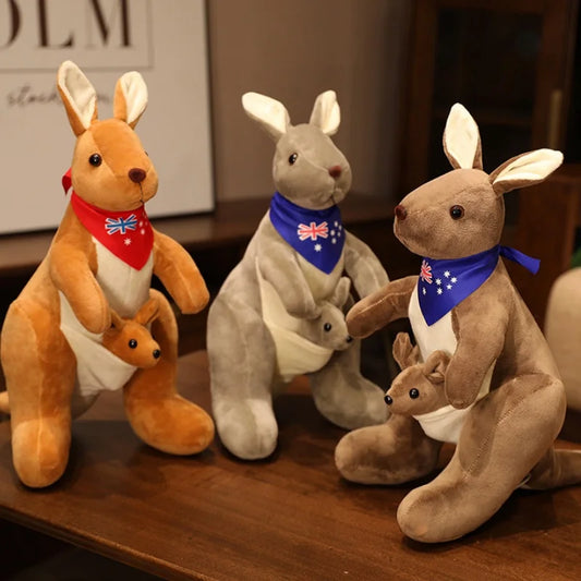 Simulation Kangaroo Plush – Mum & Baby