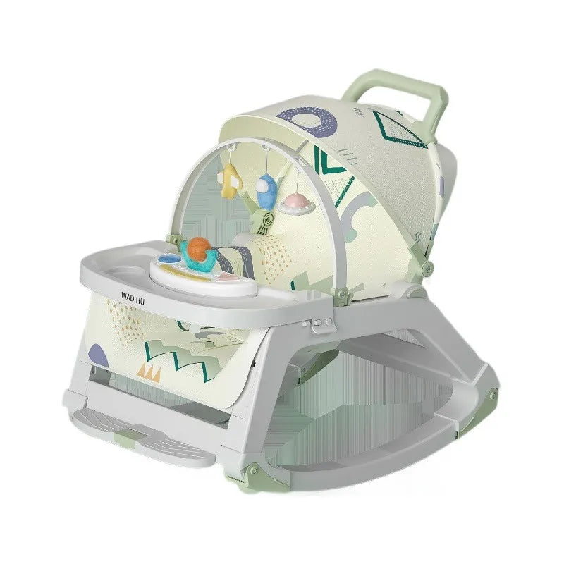 2025 New Multifunctional Trolley, Baby Rocking Cradle