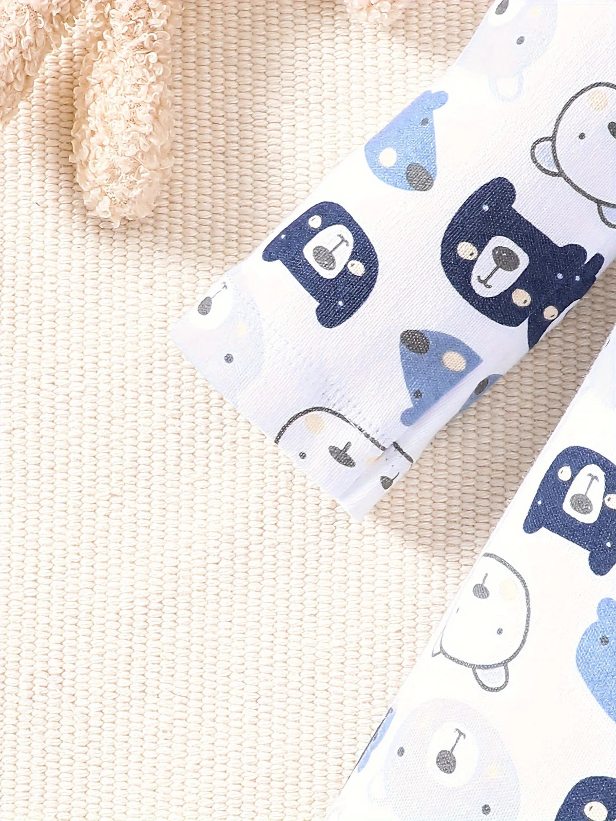 Body bébé 2 pièces quatre saisons à nouer aux pieds pour garçon, petit ourson créatif, adorable body en pur coton doux et confortable.