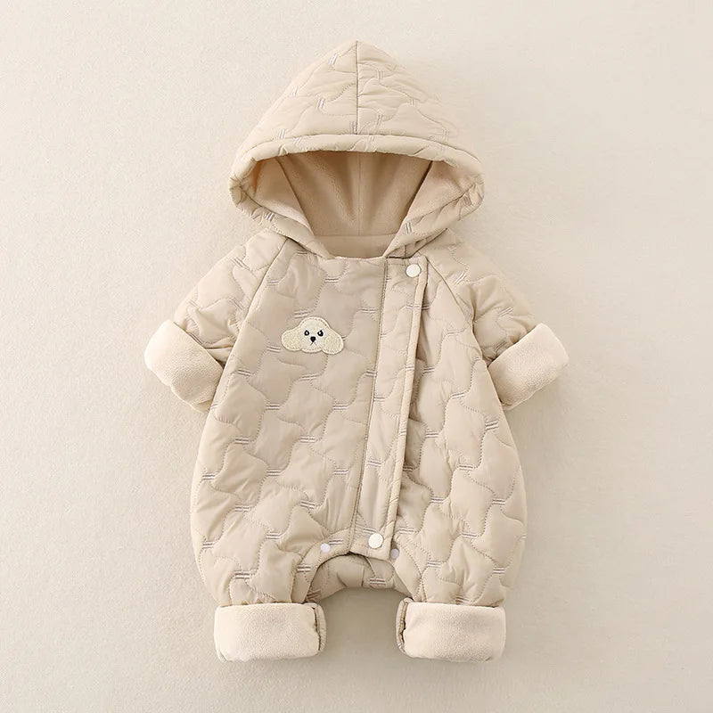 Grenouillère douillette rembourrée en coton pour bébé