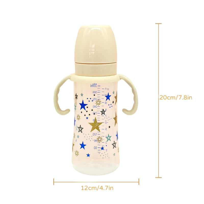Large-Capacity Baby Bottle – 330ml, PP, Anti-Colic Design