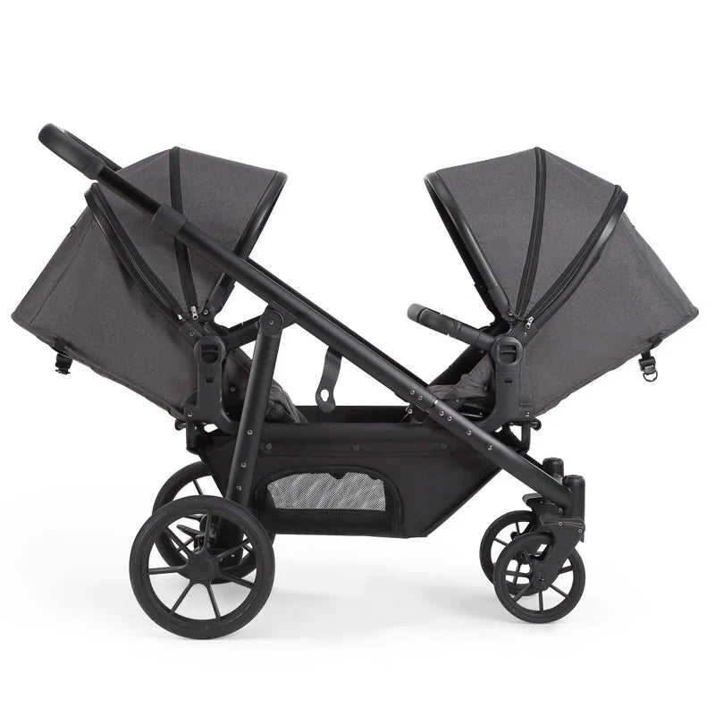 Luxury Twin Baby Stroller – High-Quality Double Poussette with 1-Year Warranty