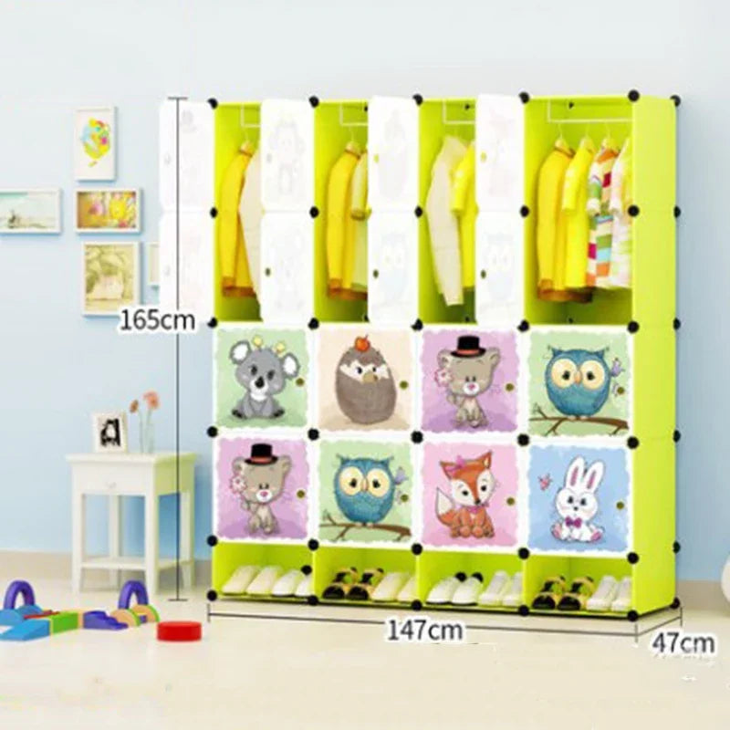 Baby Clothes Wardrobe – Kids Storage Cabinet, Plastic & Simple