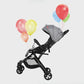 Poussette bébé légère à quatre roues pour les voyages – Poussette pliable avec suspension amortissante